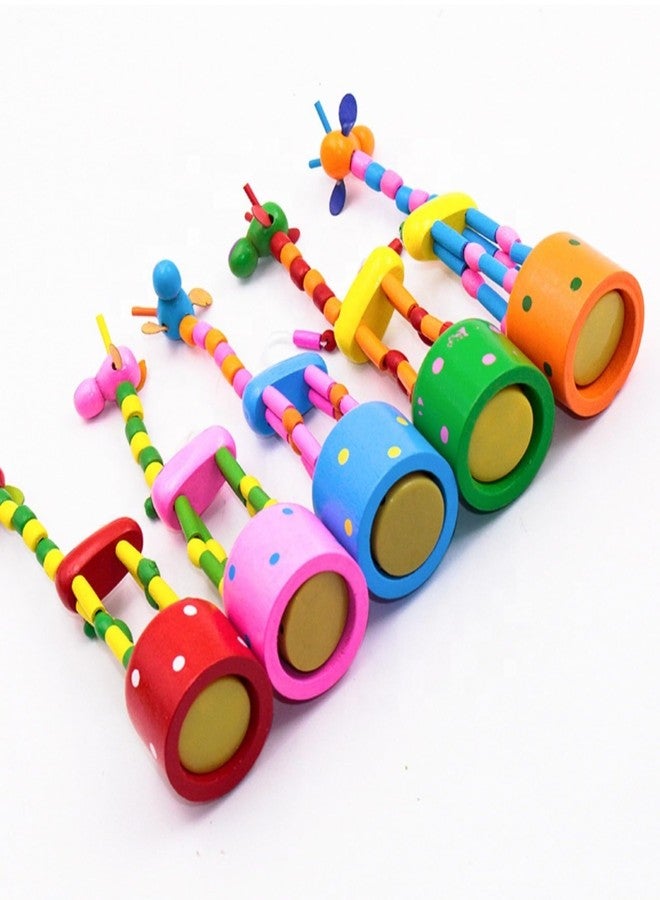 UPBEAT Wooden Pressing Giraffe Toy (Pack of 2) Interactive Play I Eco-Friendly Material I Skill Development I Bright & Attractive Colors I Portable & Lightweight I Great Gift Choice I Channapatna Toys - Image 5